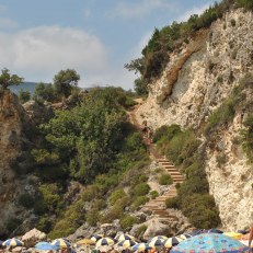 Treptele de la plaja Agiofili Lefkada
